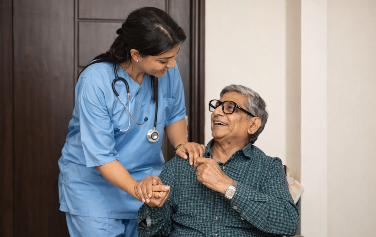 elderly care at home service in Trivandrum