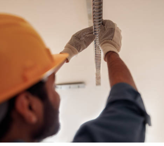 Technician repairing home fixtures