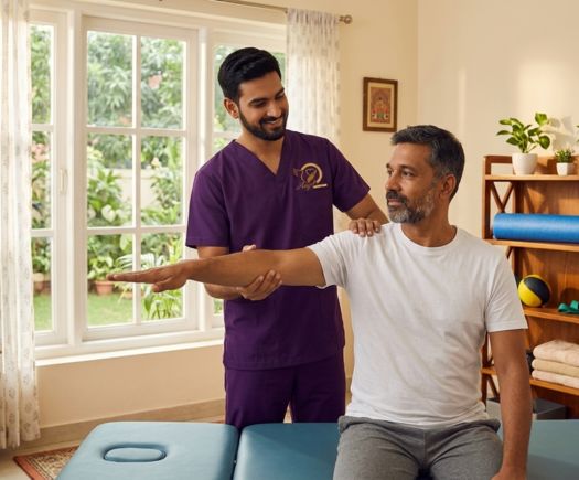 Physiotherapy session for patient recovery