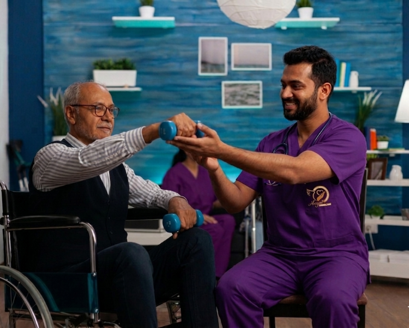 Professional home physiotherapy sessions – Angel Health Care Trivandrum