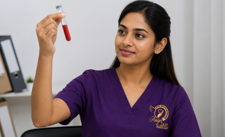 Home lab test sample collection – Angel Health Care Trivandrum